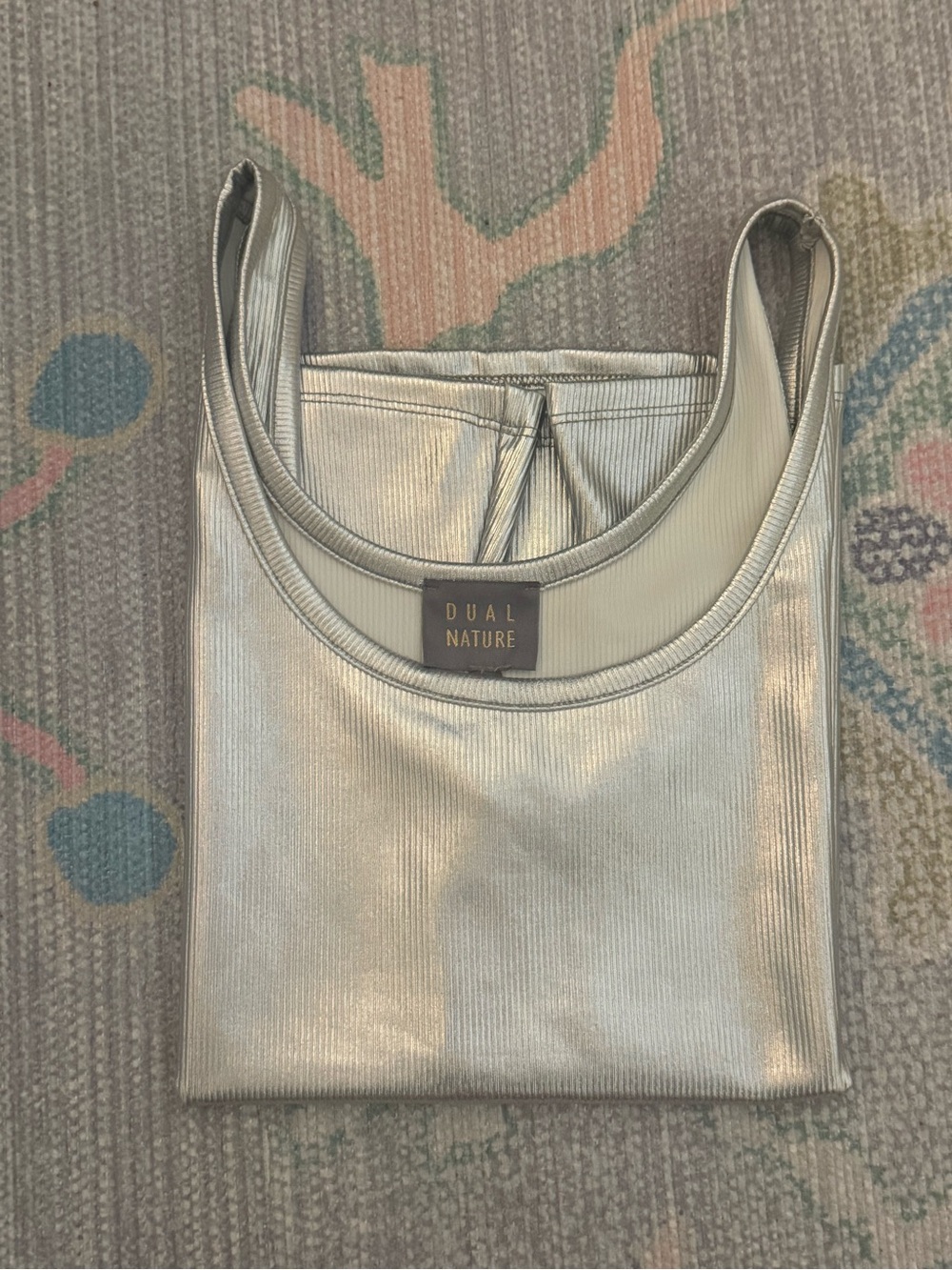 Silver Metallic Tank Top